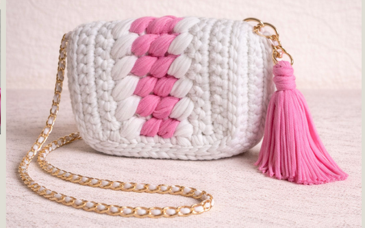 Cross-Body crochet sling bag.