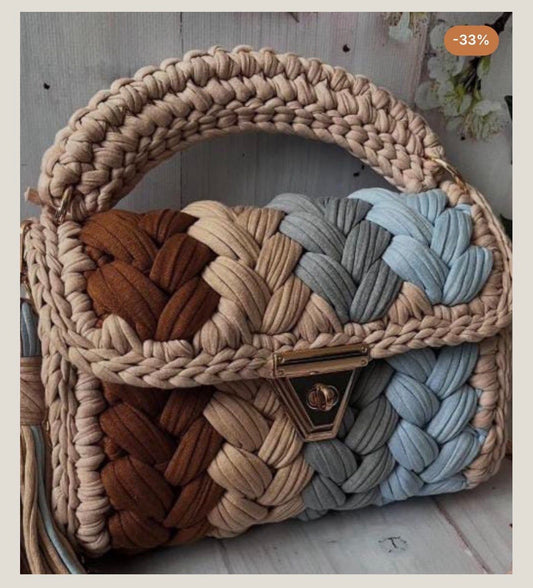 Handwoven Braided Multi-Tone Handmade Purse